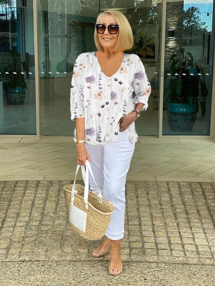 ANITA | ELEGANT FLOWER BLOUSE