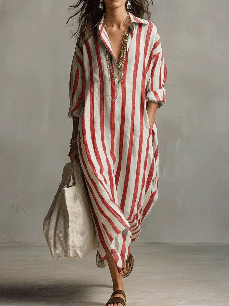 Velinna - Breezy Linen Maxi Dress
