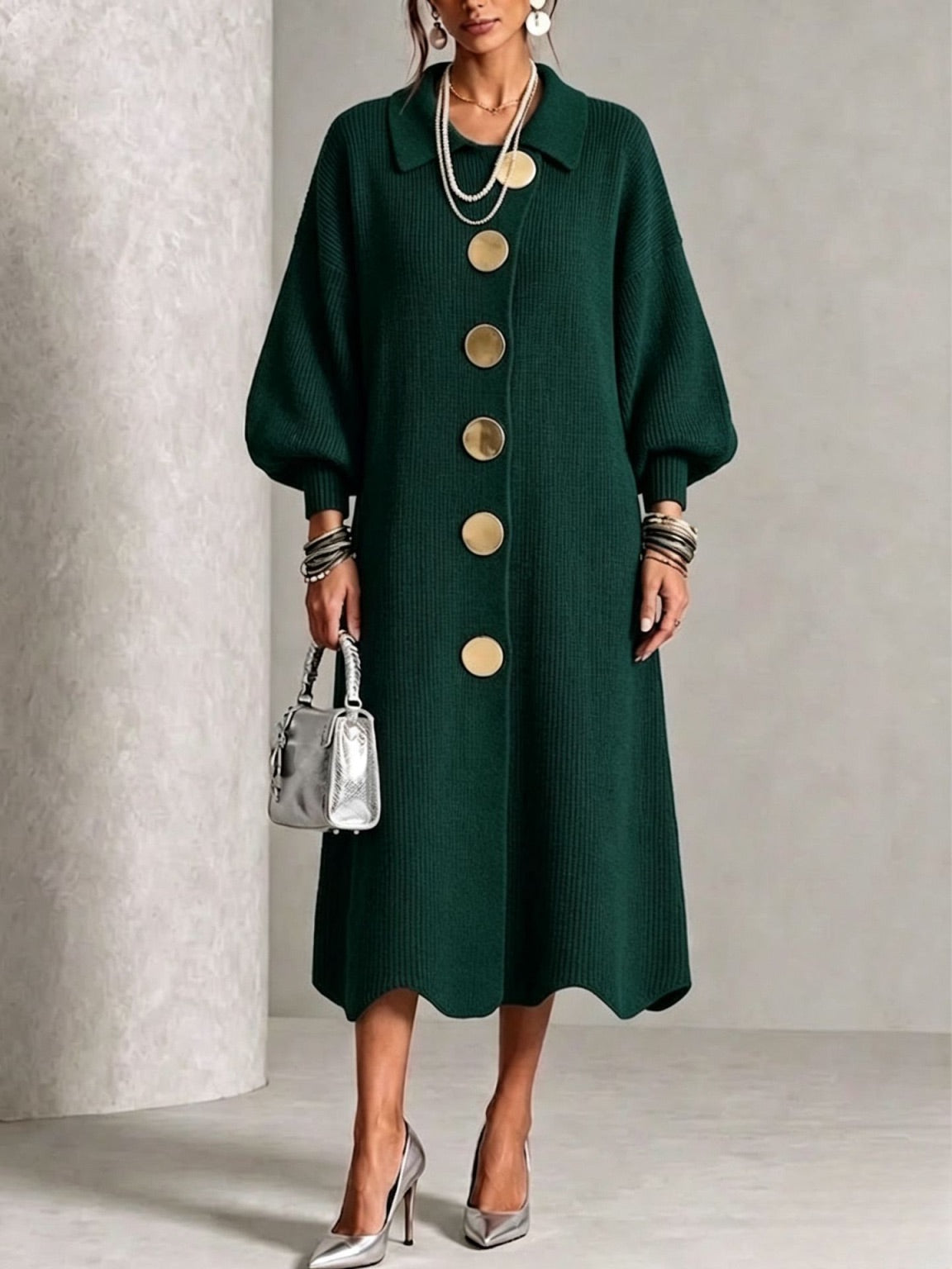 Sienna - Long Sleeve Button-Down Dress