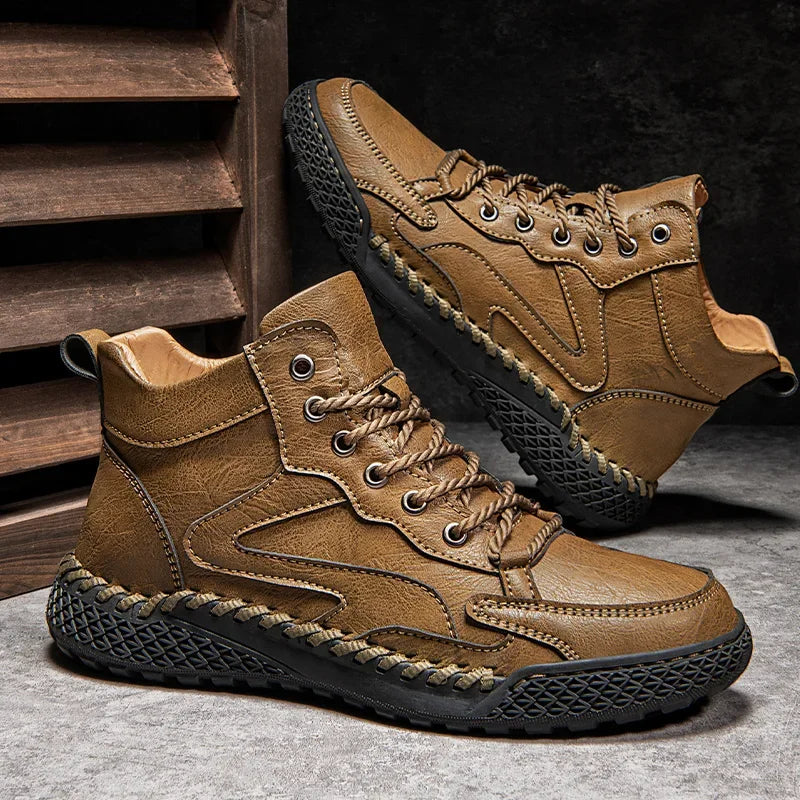 Winter Leather Hiking Ankle Boots