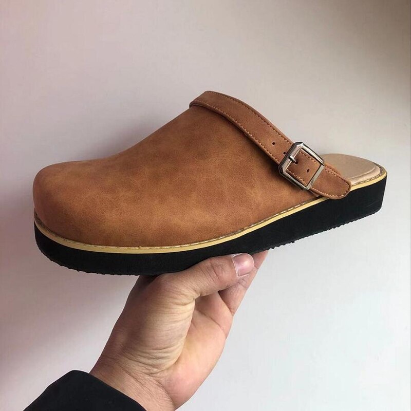 Orthopedic Leather Slippers