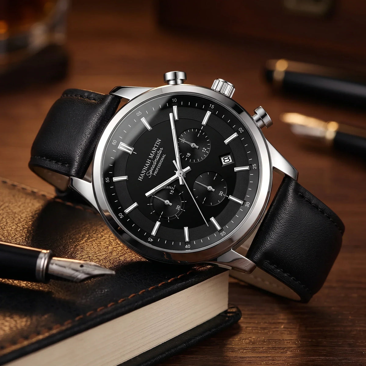 LEATHER CHRONOGRAPH WATCH