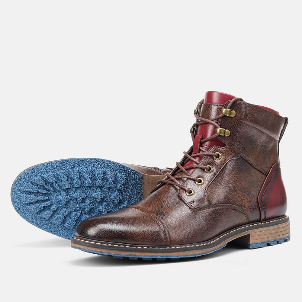 Full-Grain Leather Oxford Boots