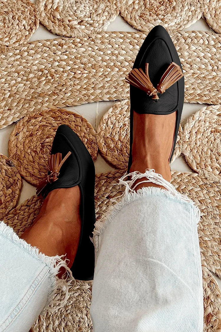 Liv | Pointed Loafers with Tassels