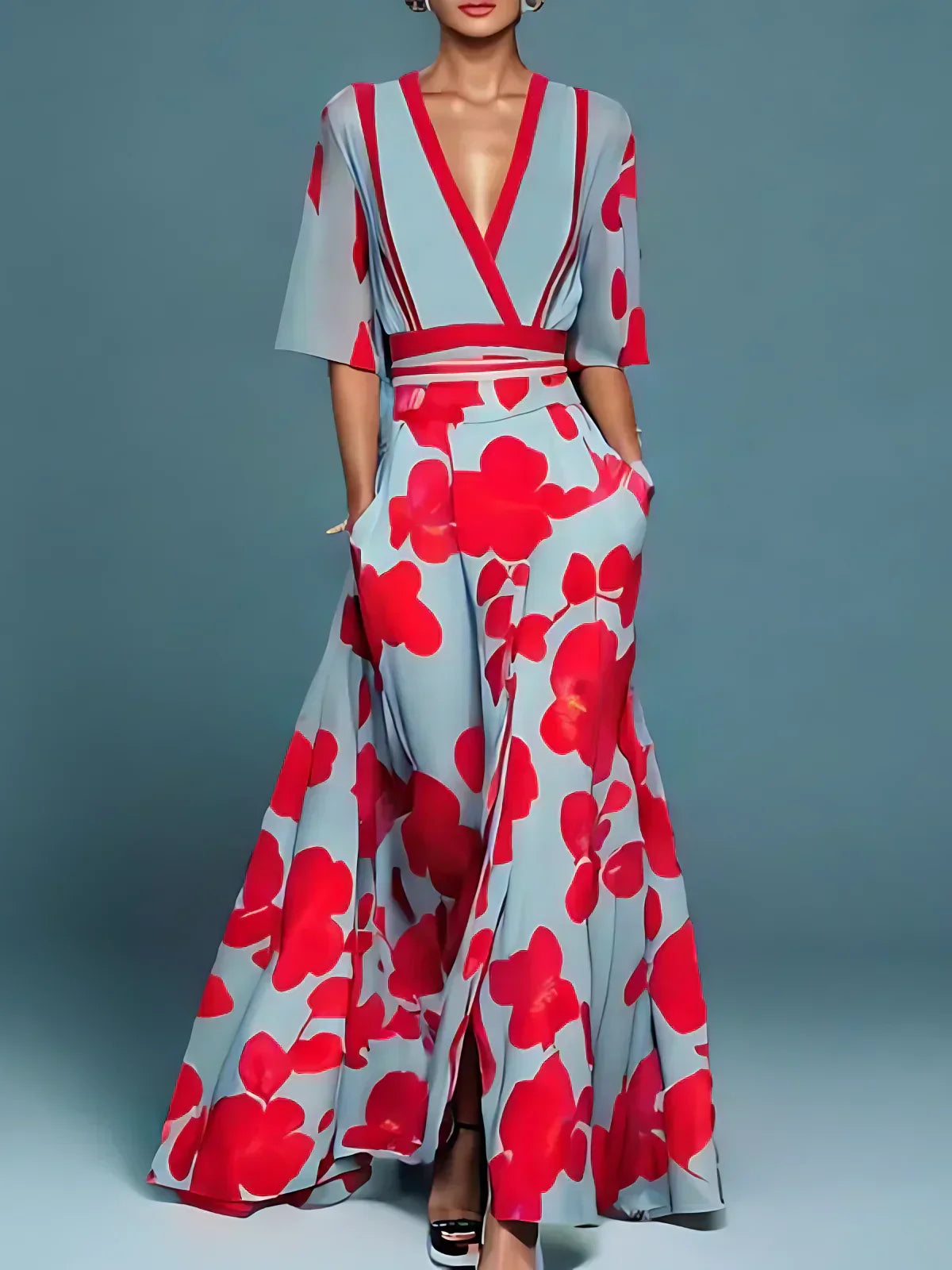 Lina™ - Elegant Floral Dress - Feel Confident