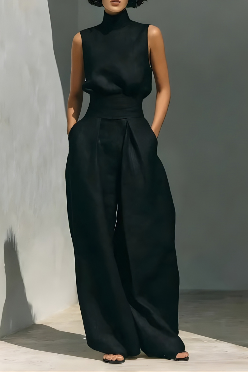 Nerina- Sleeveless Wide-Leg Jumpsuit