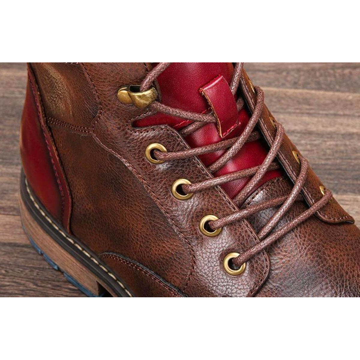 Full-Grain Leather Oxford Boots