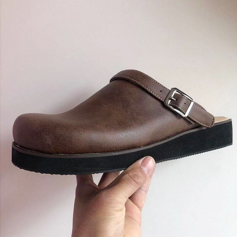 Orthopedic Leather Slippers