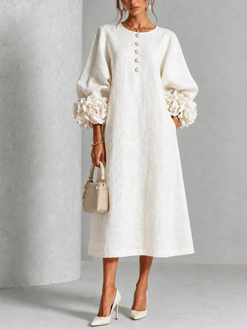 Anavise - Elegant Midi Dress