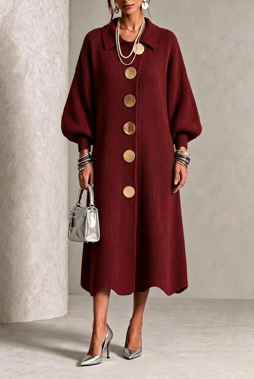 Sienna - Long Sleeve Button-Down Dress