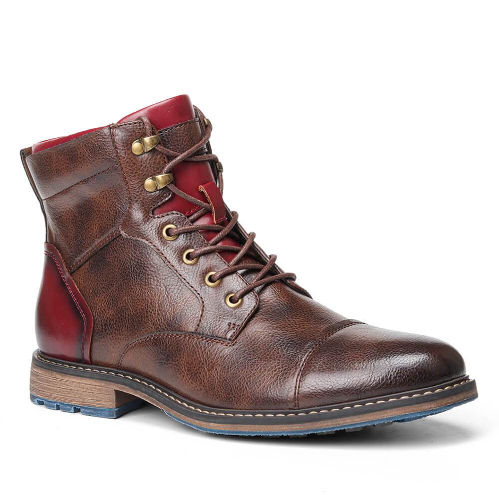 Full-Grain Leather Oxford Boots