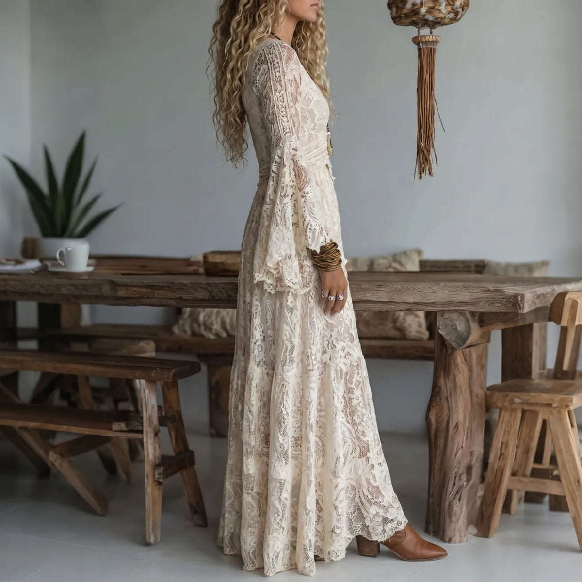 Lucasta - Premium Boho Maxi Dress